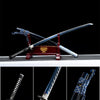Handmade Spring Steel Full Tang Real Japanese Katana With Blue Wave Style