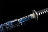 Handmade Spring Steel Full Tang Real Japanese Katana With Blue Wave Style