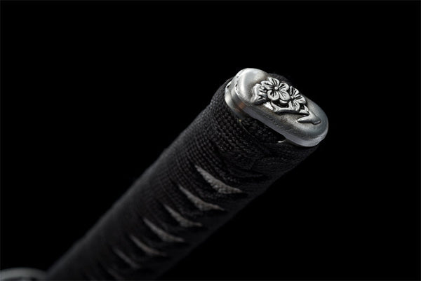 Handmade Spring Steel Full Tang Real Japanese Katana With Blue Wave Style