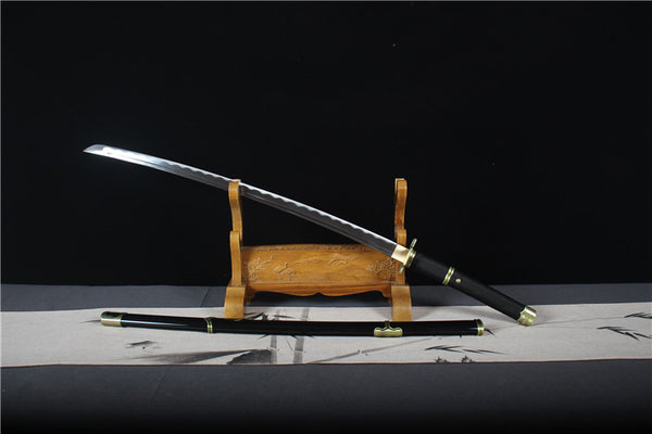 One Piece Roronoa Zoro Yubashiri Katana Sword Handmade Carbon Steel Anime Katana With Wood Sheath Wrapped Rope Black Alloy