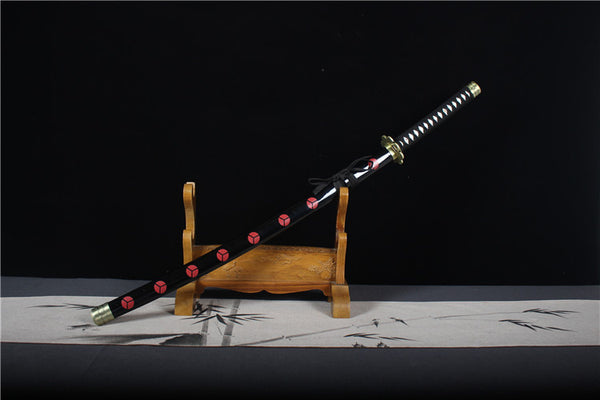 One Piece Roronoa Zoro Shusui Katana Sword Handmade Carbon Steel Anime Katana With Wood Sheath Wrapped Rope