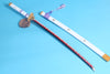 Kozuki Oden Amou Kirukiru One Piece Wood Katana Black And Red Flame Pattern Anime Katana
