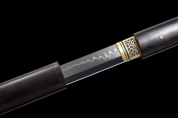 Handmade T10 Steel Full Tang Real Japanese Katana With Rosewood Sheath Clay Tempered