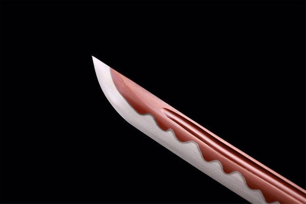 Handmade Spring Steel Full Tang Real Japanese Katana With Embossed Dragon Sheath