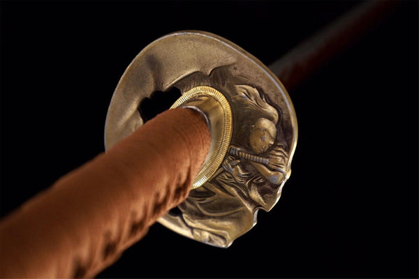 Handmade Spring Steel Full Tang Real Japanese Katana With Embossed Dragon Sheath