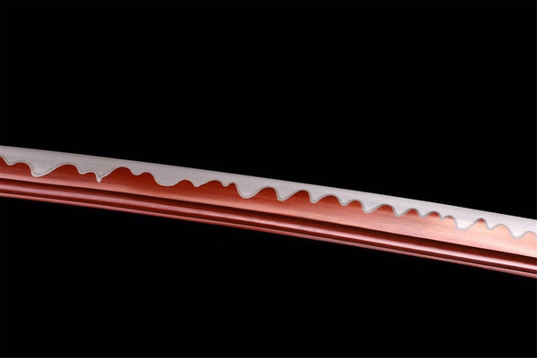 Handmade Spring Steel Full Tang Real Japanese Katana With Embossed Dragon Sheath