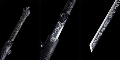 Dragon Soul Sword Handmade Real Sword With Black Sheath