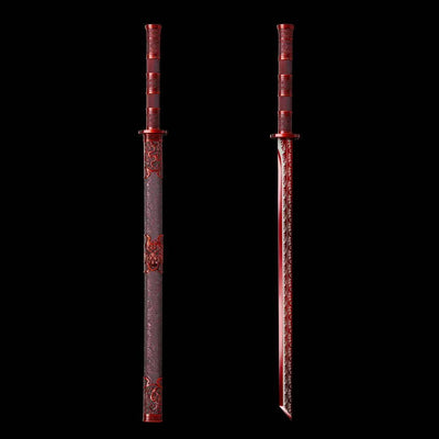 Handmade Manganese Steel Real Sword With Black Sheath