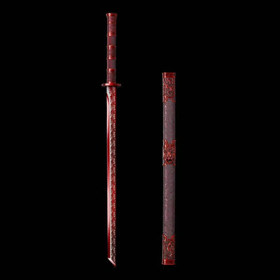 Handmade Manganese Steel Real Sword With Black Sheath