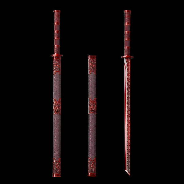 Handmade Manganese Steel Real Sword With Black Sheath