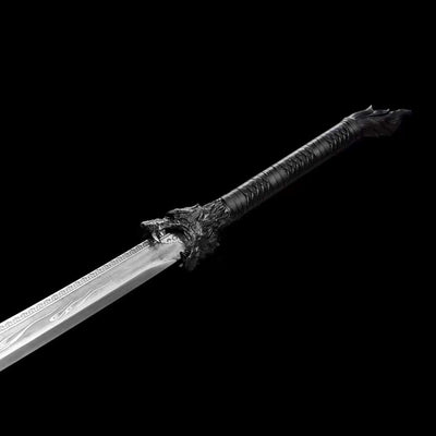 God Dragon Battle Sword Handmade Black Sheath