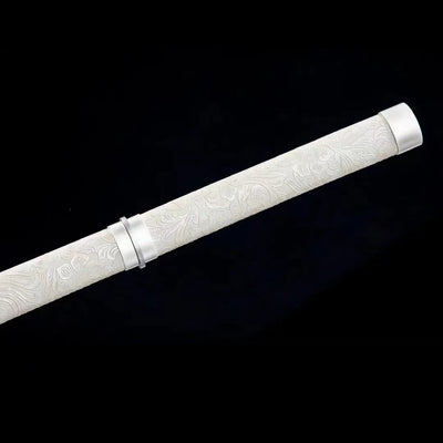 Handmade Manganese Steel Real Sword With Silver Sheath