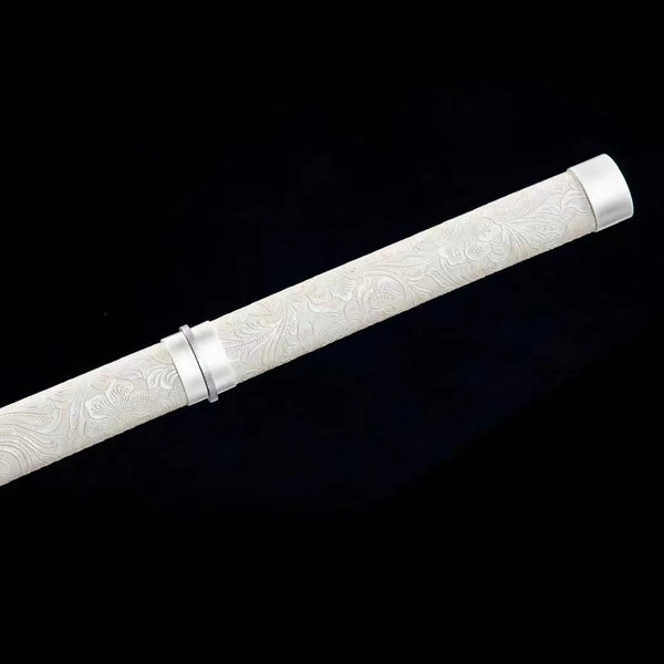 Handmade Manganese Steel Real Sword With Silver Sheath