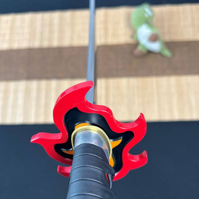 Tanjiro Kagura Sword,Demon Slayer Katana,Kimetsu No Yaiba Sword,Nichirin Sword
