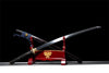 Handmade T10 Steel Full Tang Real Japanese Katana With Sparks Black Sheath Clay Tempered