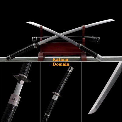 Two swords in one sheath , Handmade Manganese Steel Full Tang Real Japanese Katana