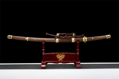 Handmade T10 Steel Full Tang Real Japanese Katana With Rosewood Sheath