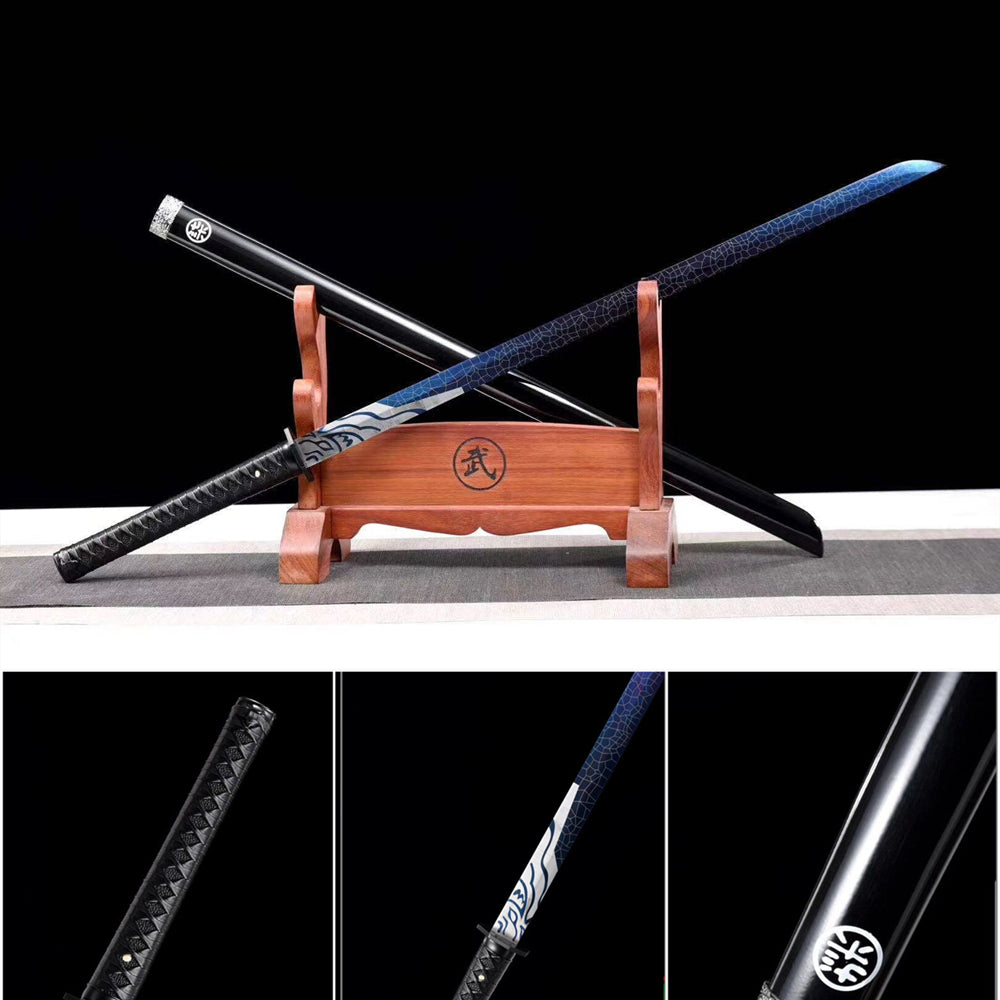 Handmade Spring Steel Scissor Seven Sword With Black Sheath – LEOEON