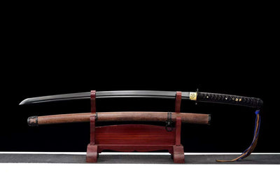 Handmade Manganese Steel Full Tang Real Japanese Katana With Pear Wood Sheath