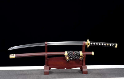 Handmade High Carbon Steel Full Tang Real Japanese Katana With Red Sheath