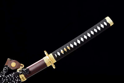 Handmade High Carbon Steel Full Tang Real Japanese Katana With Red Sheath