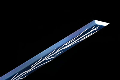 Handmade Manganese Steel Real Sword With Blue Pattern