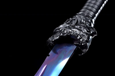 Handmade Manganese Steel Real Sword With Black Sheath