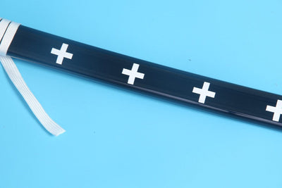 One Piece Trafalgar Law Katana Sword Wood Anime Katana Black And White Cross Pattern Black