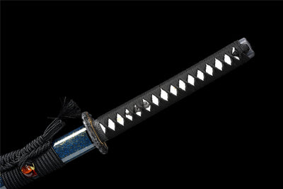 Handmade High Manganese Steel Full Tang Real Japanese Katana With Blue Edge