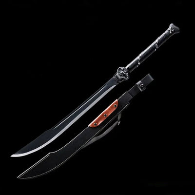 Devil God War Sword Handmade Black Sheath