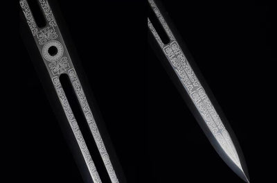 Handmade High Carbon Steel Real Sword With Black Sheath