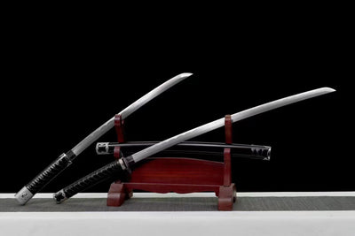 Two swords in one sheath , Handmade Manganese Steel Full Tang Real Japanese Katana