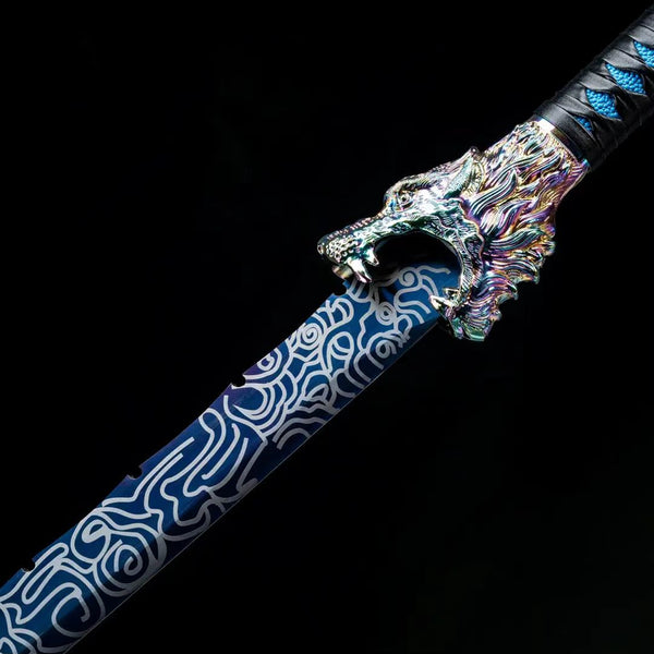 Handmade Stainless Steel Real Sword With Dragon Head
