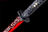 Handmade Carbon Steel Real Sword With Black Sheath