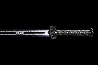 Handmade High Carbon Steel Real Sword With Black Sheath