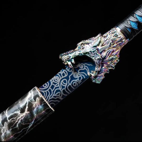 Handmade Stainless Steel Real Sword With Dragon Head