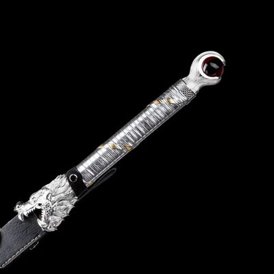 God Dragon Battle Sword Handmade Black Sheath