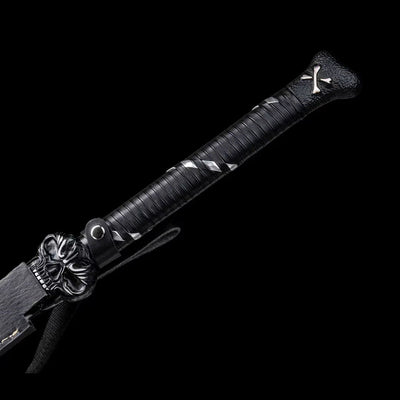 Devil God War Sword Handmade Black Sheath