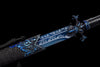 Handmade Manganese Steel Real Sword With Blue Pattern
