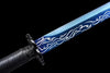 Handmade Carbon Steel Real Sword With Black Sheath