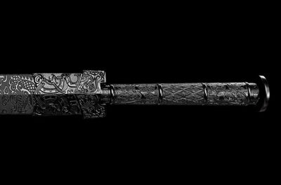 Handmade High Carbon Steel Real Sword With Black Sheath