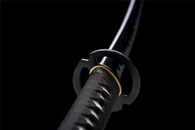 Handmade Manganese Steel Full Tang Real Japanese Katana With Black Wave Style