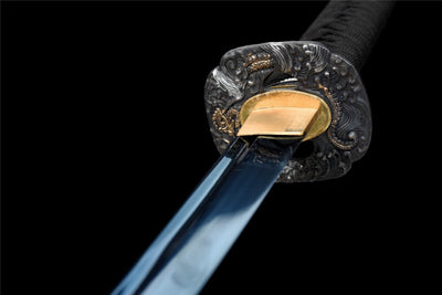 Handmade High Manganese Steel Full Tang Real Japanese Katana With Blue Edge