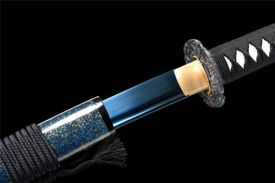 Handmade High Manganese Steel Full Tang Real Japanese Katana With Blue Edge