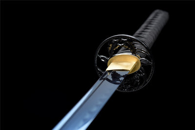 Handmade High Manganese Steel Full Tang Real Japanese Katana With Blue Edge Clay Tempered